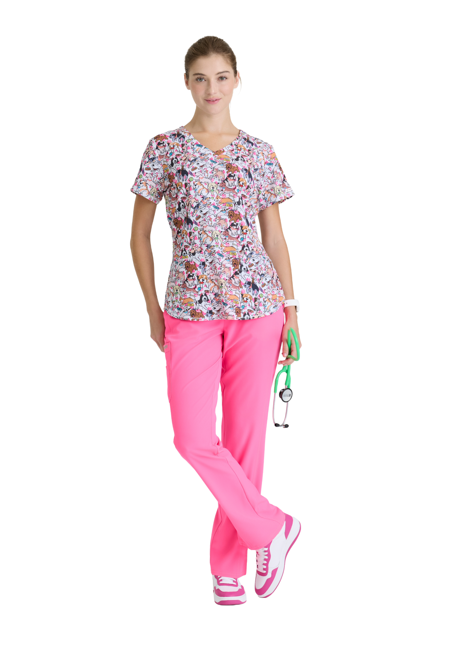Skechers SKT021 Top Clínico Mujer Estampado CNBR