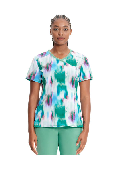 Cherokee Infinity CK608 Top Clínico Mujer Estampado Verde AURS