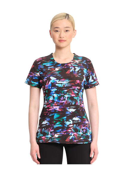 Cherokee Infinity CK609 Top Clínico Mujer Estampado Negro KLSP