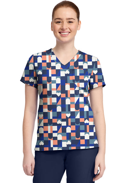 MedCouture MC632 BDGA Top estampado mujer frente