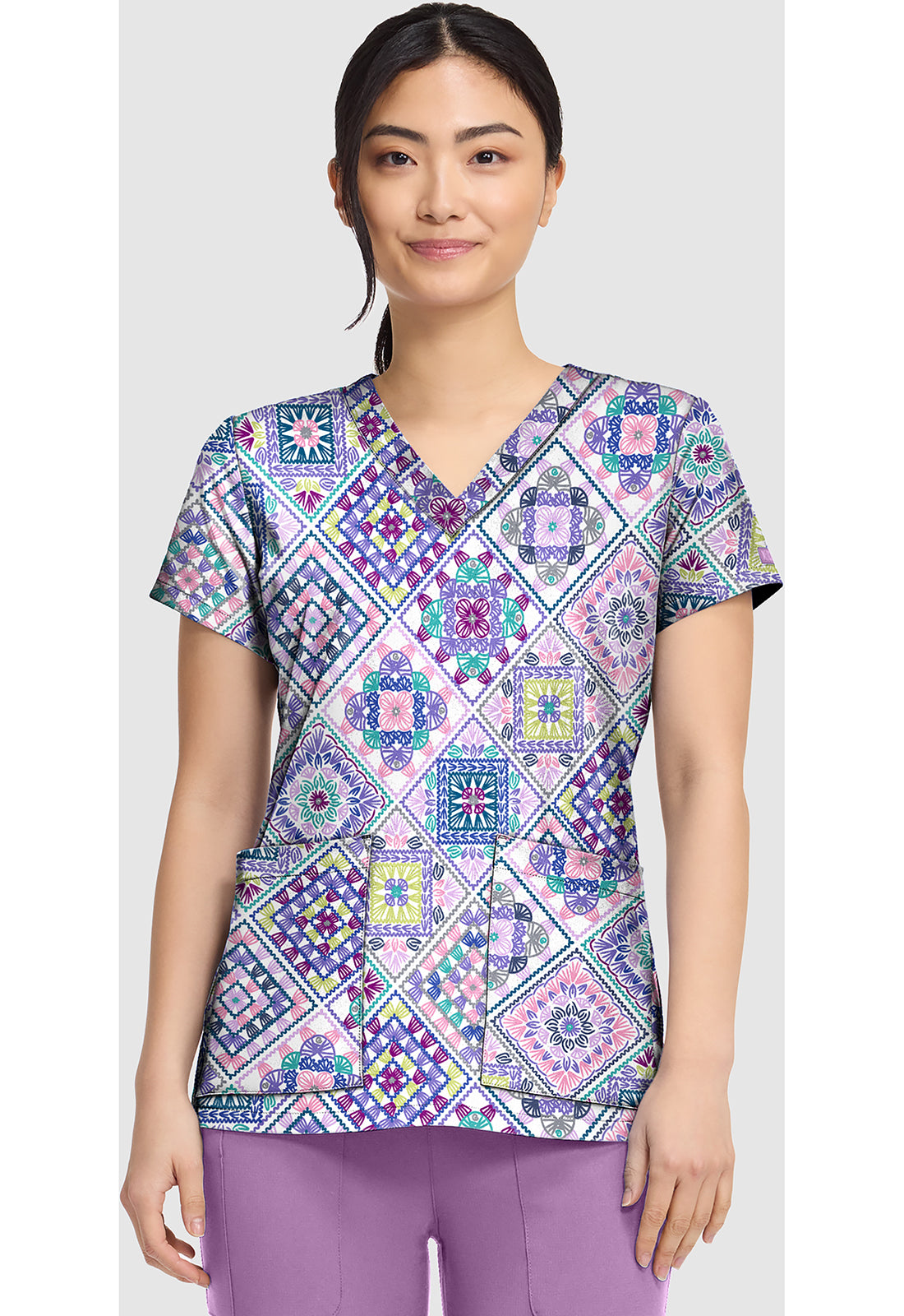 MedCouture MC8564 CYDA Top estampado mujer frente