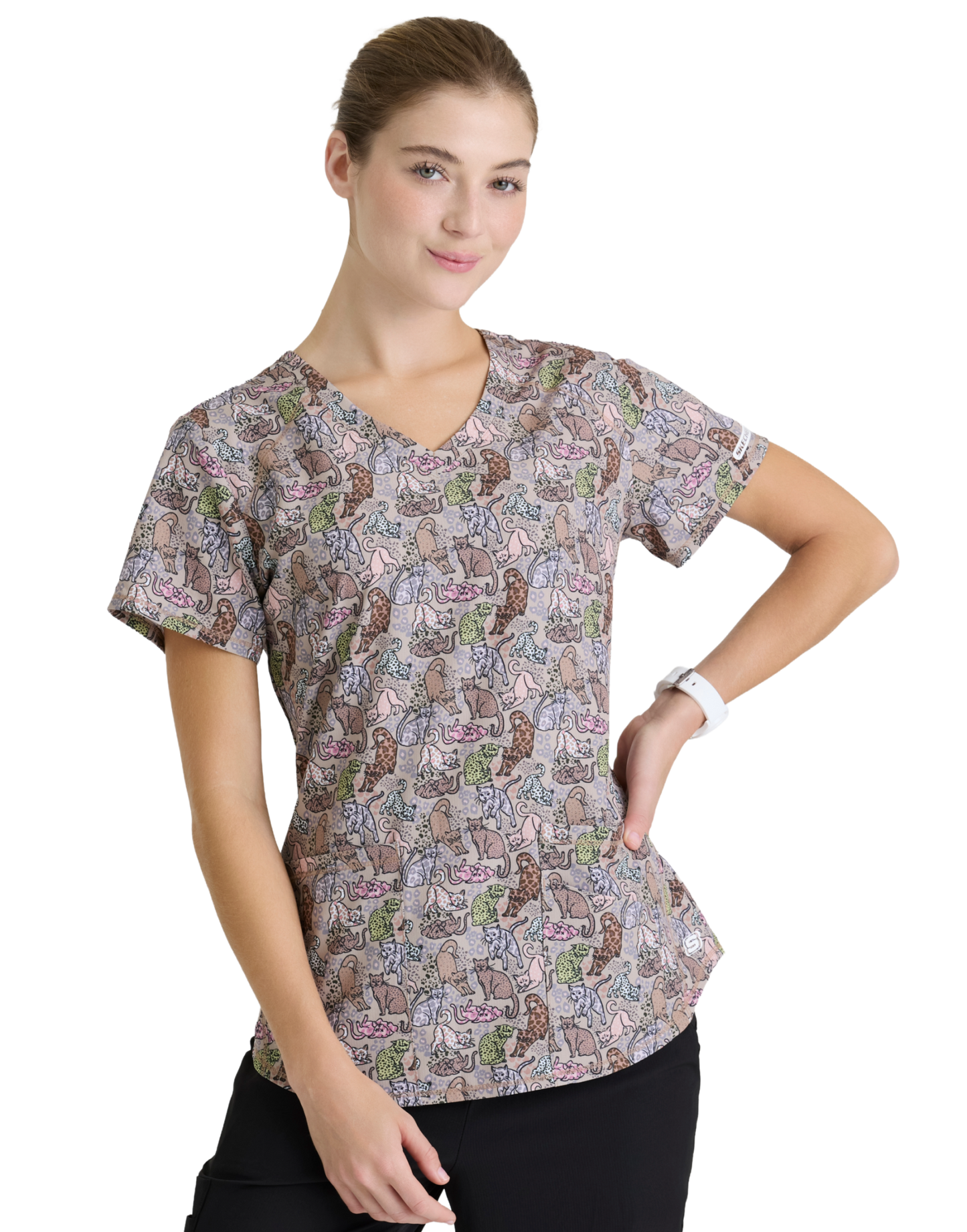 Skechers SKT021 Top Clínico Mujer Estampado AKOL