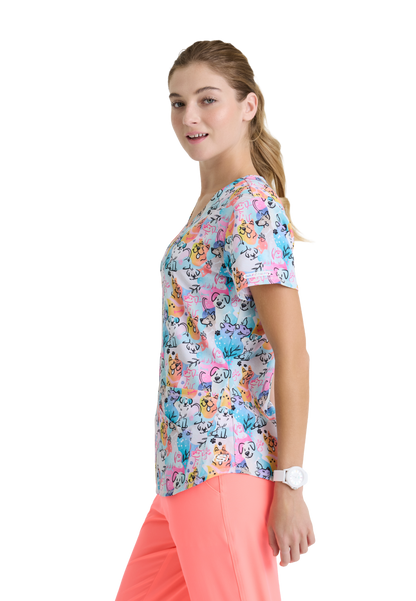 Skechers SKT021 Top Clínico Mujer Estampado BHBK