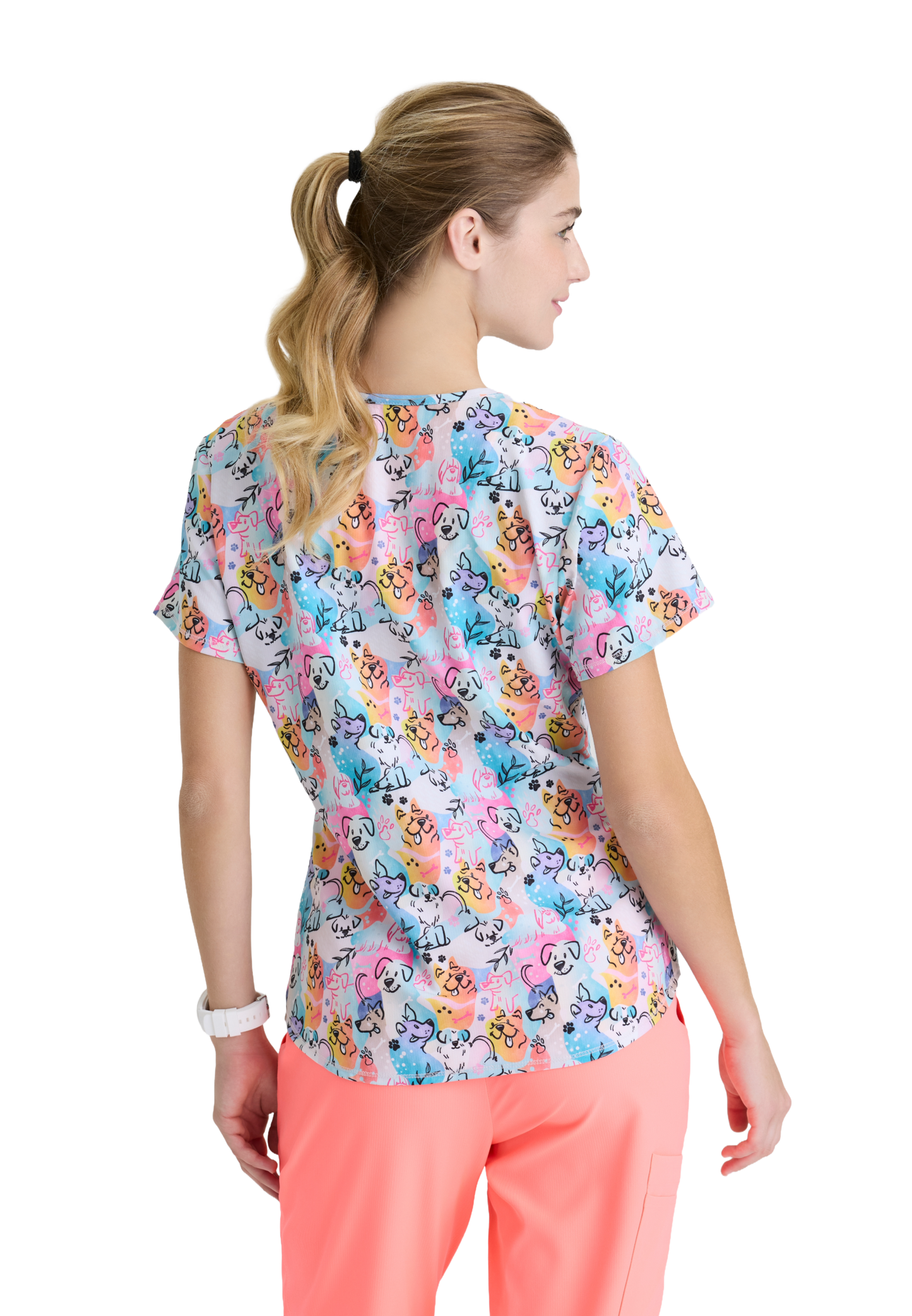 Skechers SKT021 Top Clínico Mujer Estampado BHBK