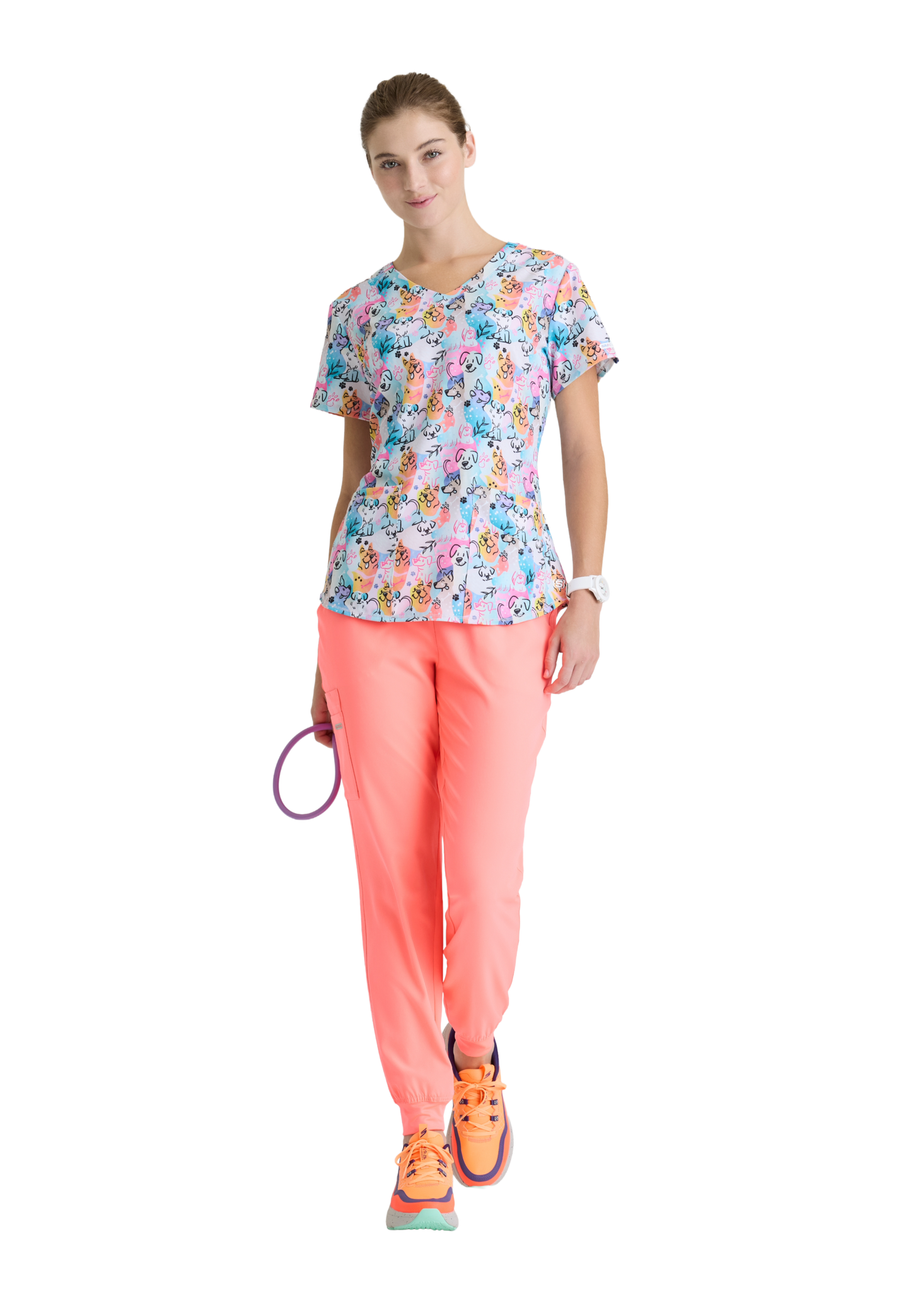 Skechers SKT021 Top Clínico Mujer Estampado BHBK