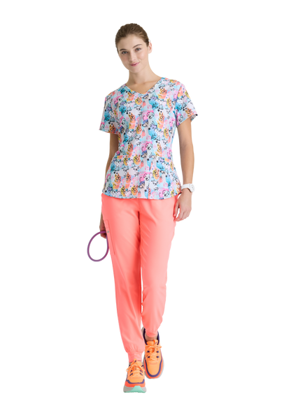 Skechers SKT021 Top Clínico Mujer Estampado BHBK