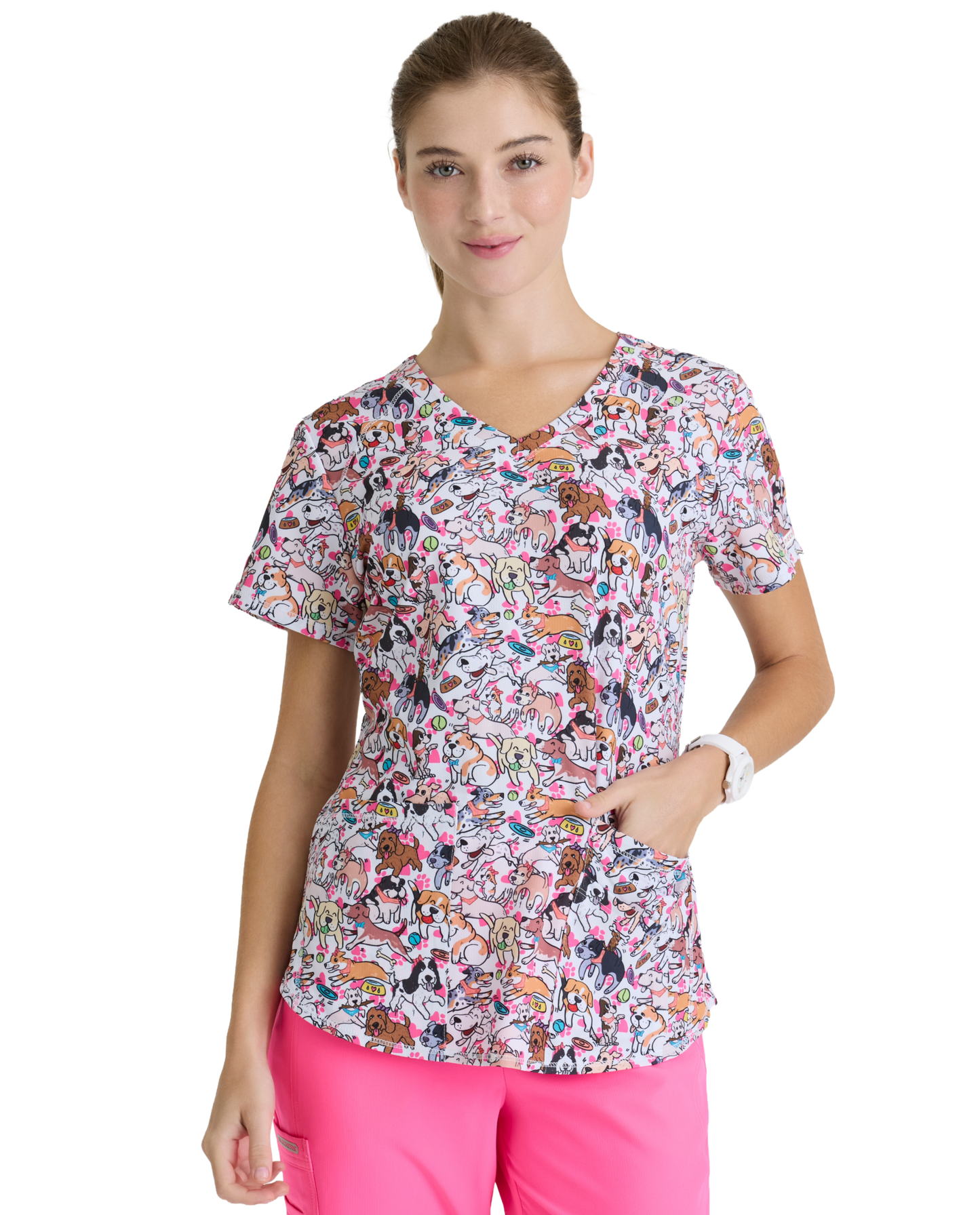 Skechers SKT021 Top Clínico Mujer Estampado CNBR