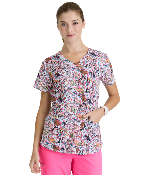 Skechers SKT021 Top Clínico Mujer Estampado CNBR