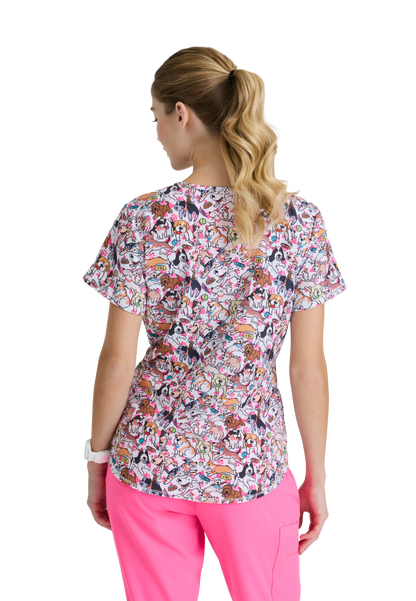 Skechers SKT021 Top Clínico Mujer Estampado CNBR