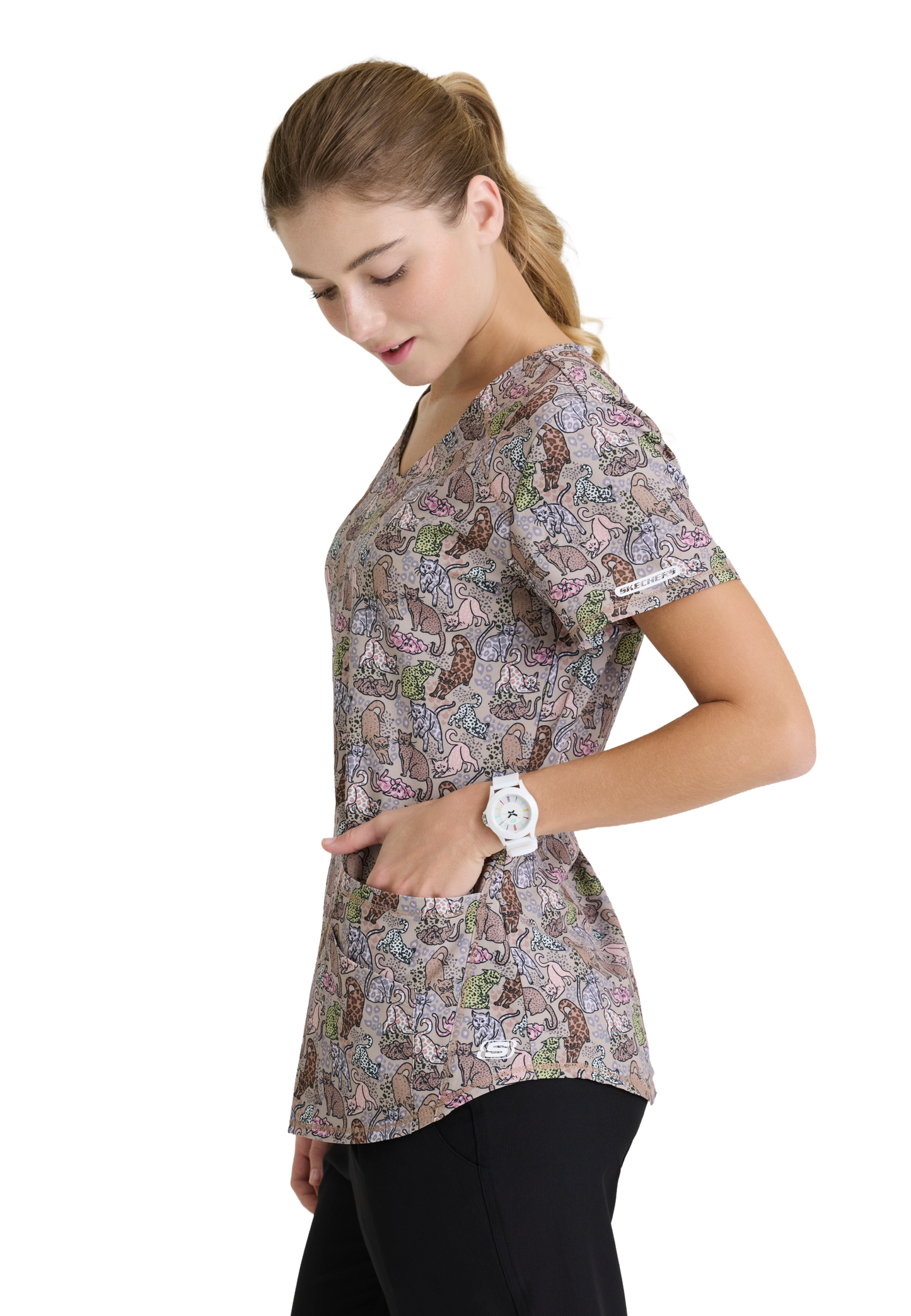 Skechers SKT021 Top Clínico Mujer Estampado AKOL