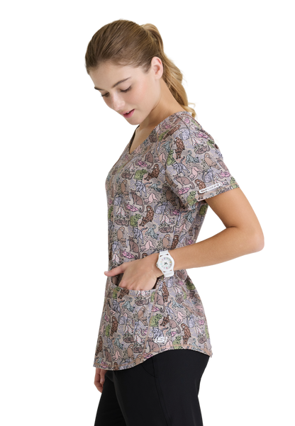 Skechers SKT021 Top Clínico Mujer Estampado AKOL