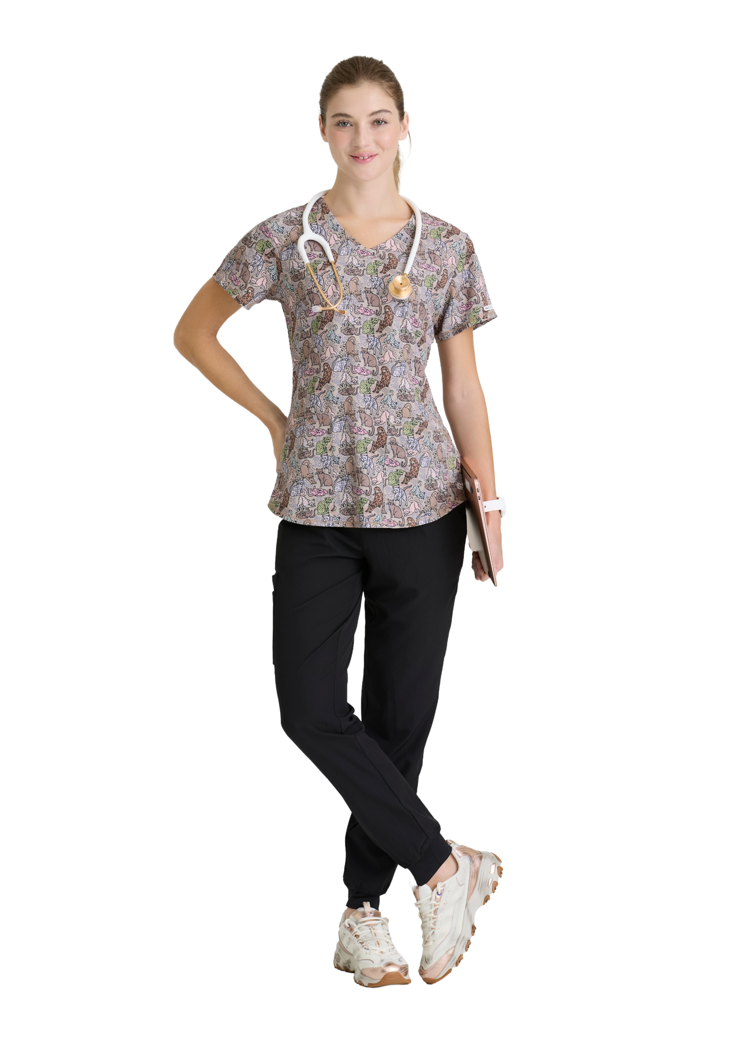 Skechers SKT021 Top Clínico Mujer Estampado AKOL