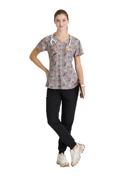 Skechers SKT021 Top Clínico Mujer Estampado AKOL