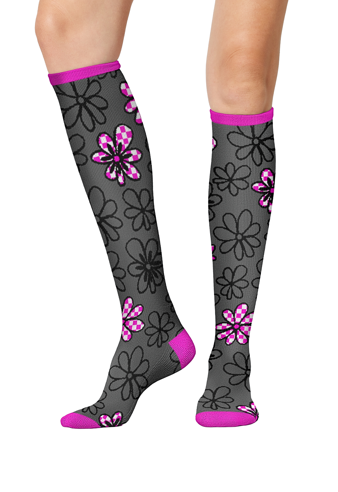 Cherokee Legwear PRINTSUPPORT FLWPR Calcetín de Compresión Mujer