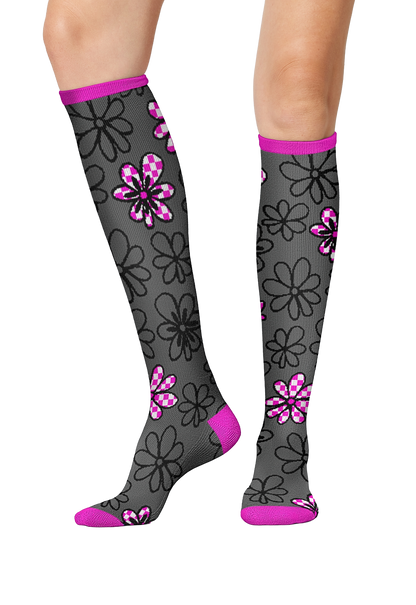 Cherokee Legwear PRINTSUPPORT FLWPR Calcetín de Compresión Mujer