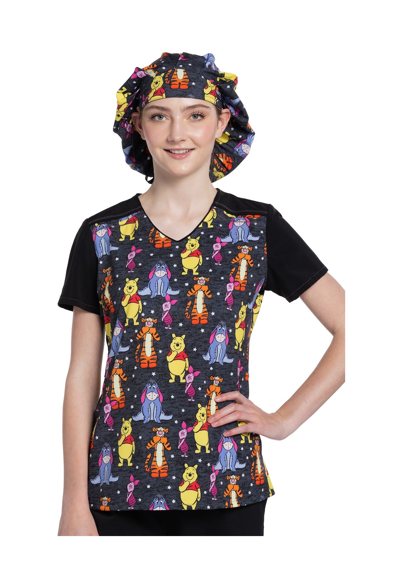 Cherokee Disney TF639 Top Clínico Mujer Estampado Gris PHRR