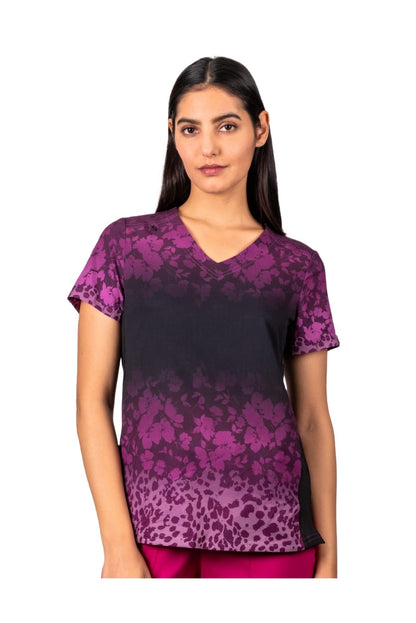 Koi 1087PLM Top Clínico Mujer Estampado Burdeo FDV