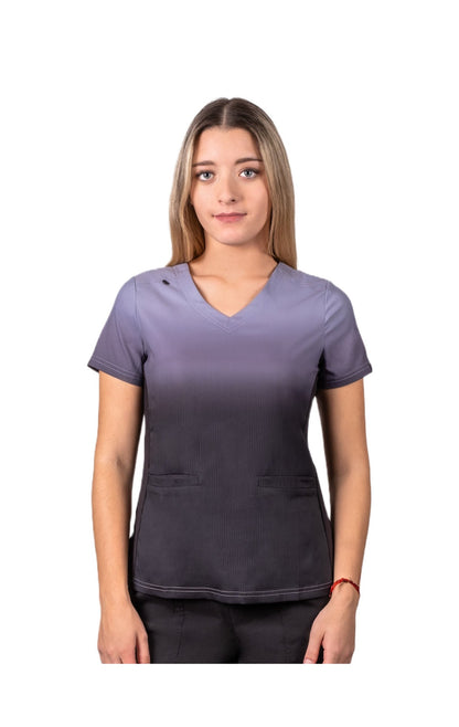 Koi 1088PLM Top Clínico Mujer Estampado Negro PG02