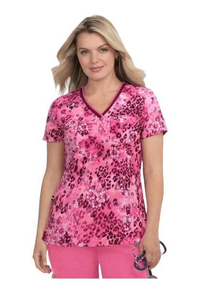 Koi 1108PR Top Clínico Mujer Estampado Rosado Animal Print WPT