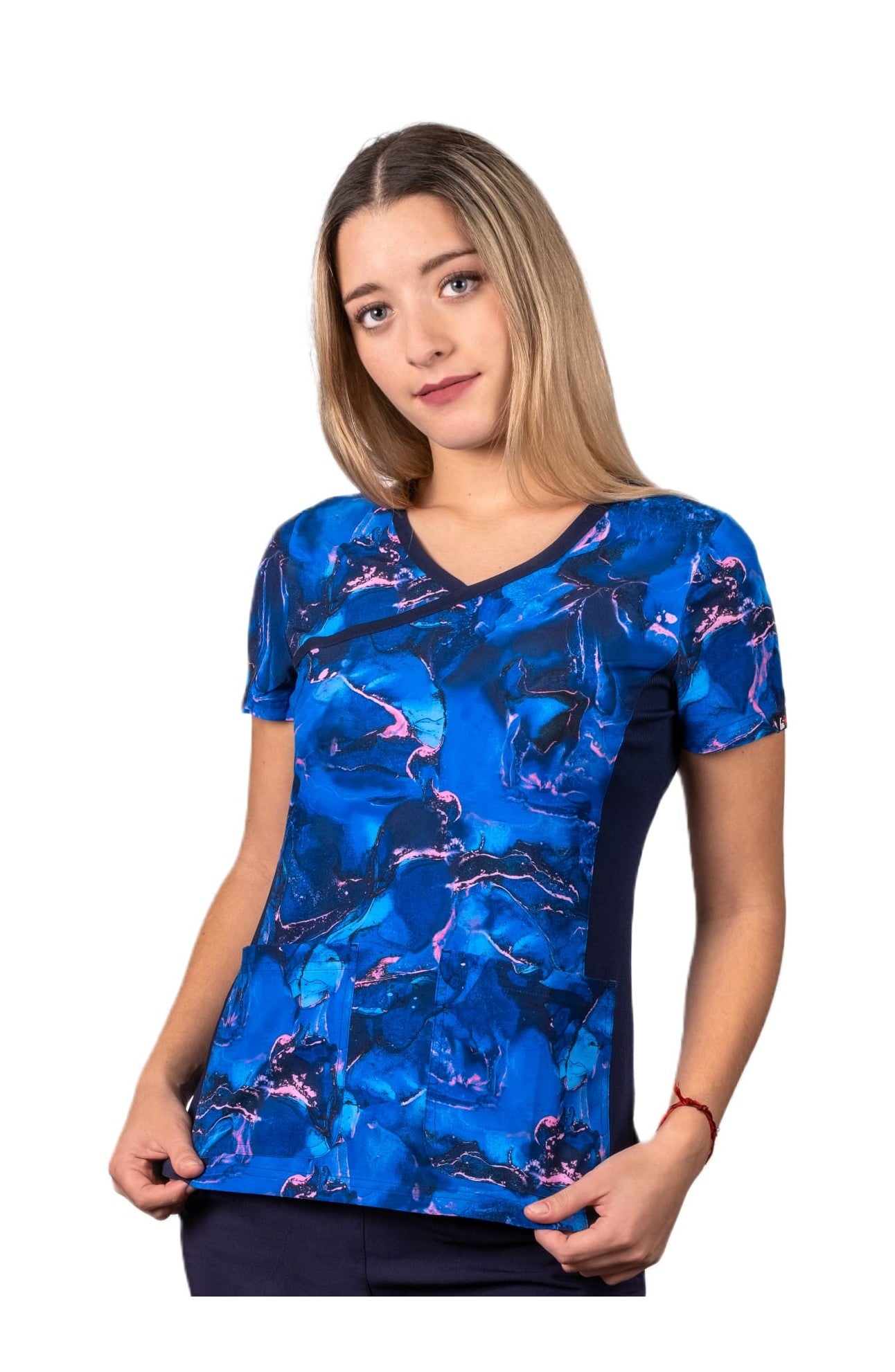 Koi 385PR Top Clínico Mujer Estampado Azul Marino MBP